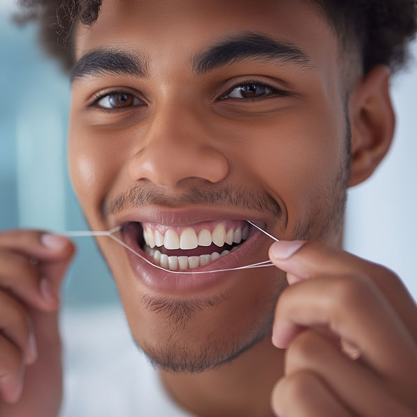 Albina Veys DMD professional dental teeth flossing in Evansburg PA